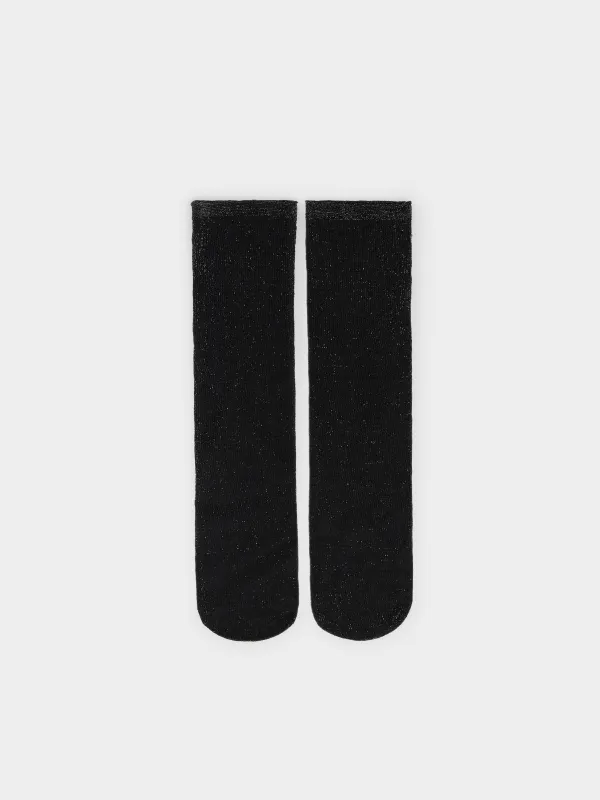 Women's socks, size 36-38, with lurex, nylon / polyester, black, Glint, image-0