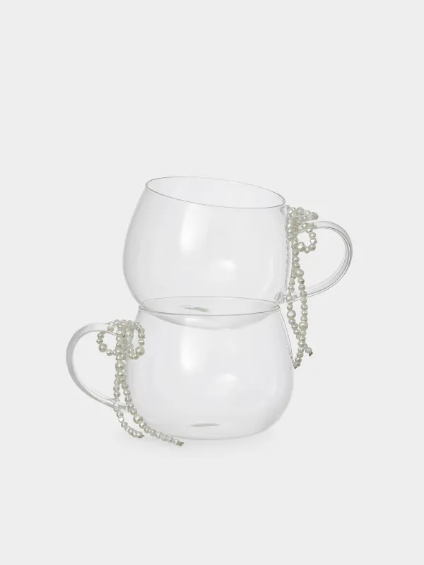 Mug, 430 ml, 2 pcs, glass B, Bow, Pearl Antarctica, image-0
