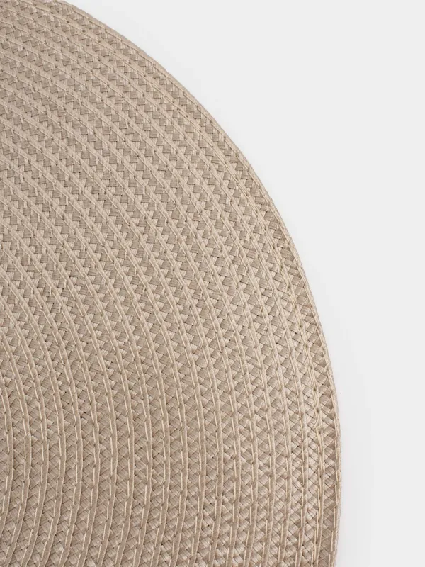 Placemat, 38 cm, polypropylene, round, beige, Circle, image-2