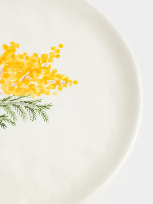 Dish, 24 cm, ceramic, white, Mimosa, Crumple print, image-3