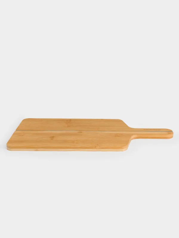 Cutting board, 40x21 cm, folding, with handle, bamboo / silicone, rectangular, Bamboo, image-2