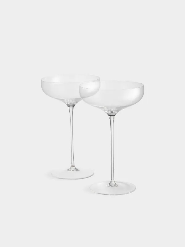 Champagne coupe glass, 250 ml, 2 pcs, crystal glass, Ferentino, image-3