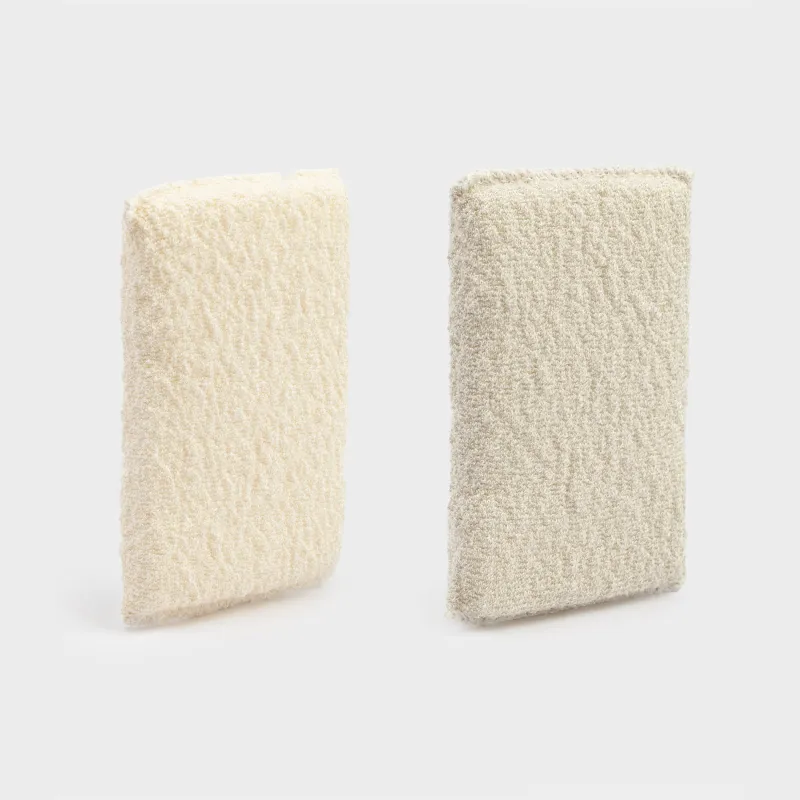 Dish washing sponge, 14x9 cm, 2 pcs, microfiber/foam, beige, Clean