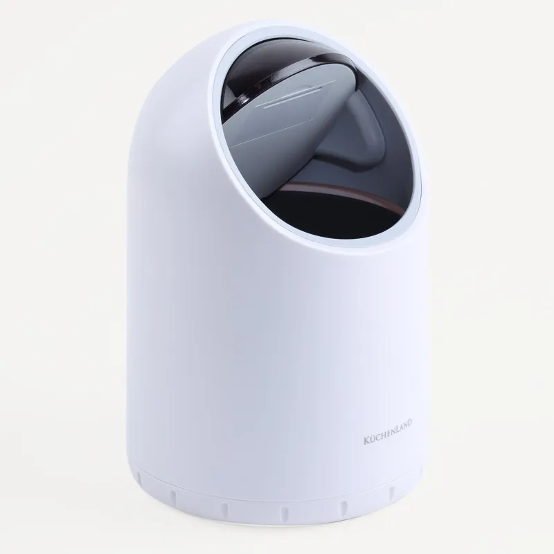 Trash can, 2 l, touch-sensitive, plastic, round, white, Robot, Bin robot, image-1