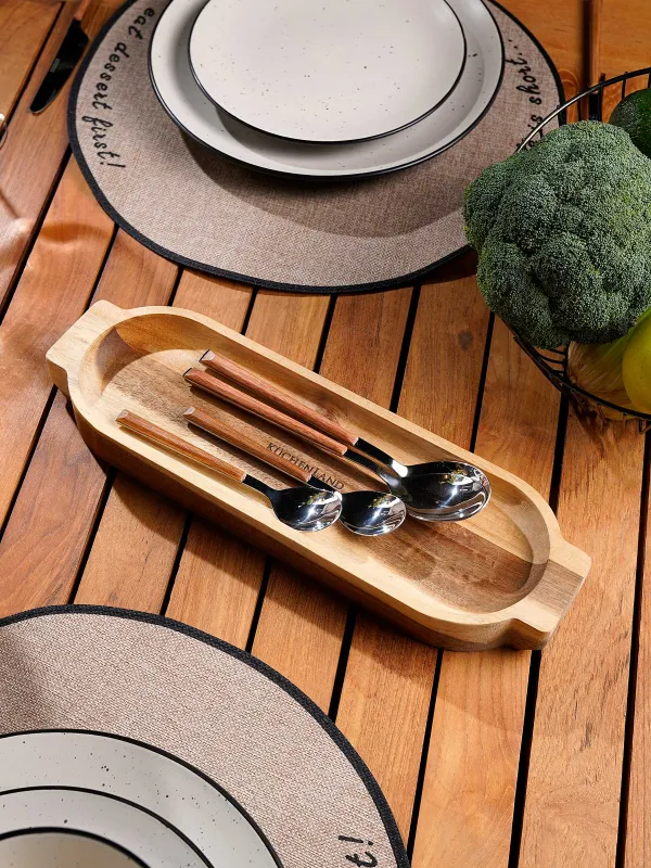 Serving dish, 35x11 cm, with handles, wood, Noble tree , image-7