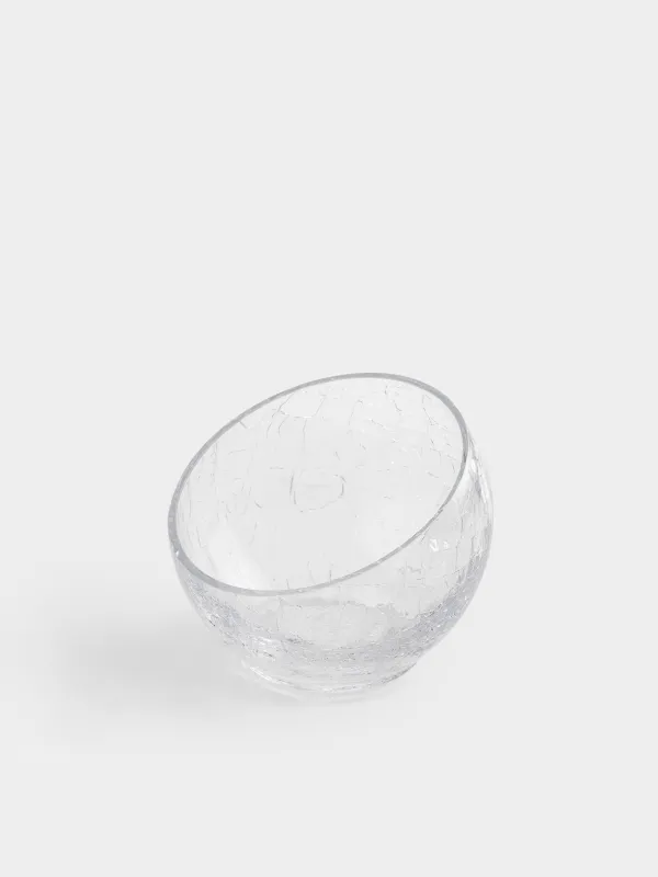 Candy bowl, 12x15 cm, glass, Craquelure, Ice, image-1