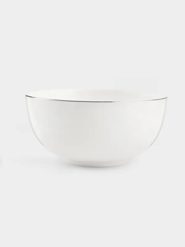 Salad bowl, 18x9 cm, 1 l, porcelain F, white, Ideal silver, image-0