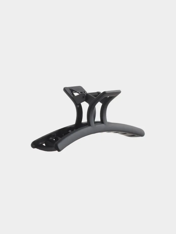 Hair clip, 11 cm, plastic, black, Crab, Basic, image-1