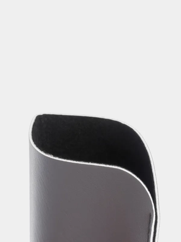 Eyeglass case, 18x8 cm, polyurethane, light grey, Memo, image-3
