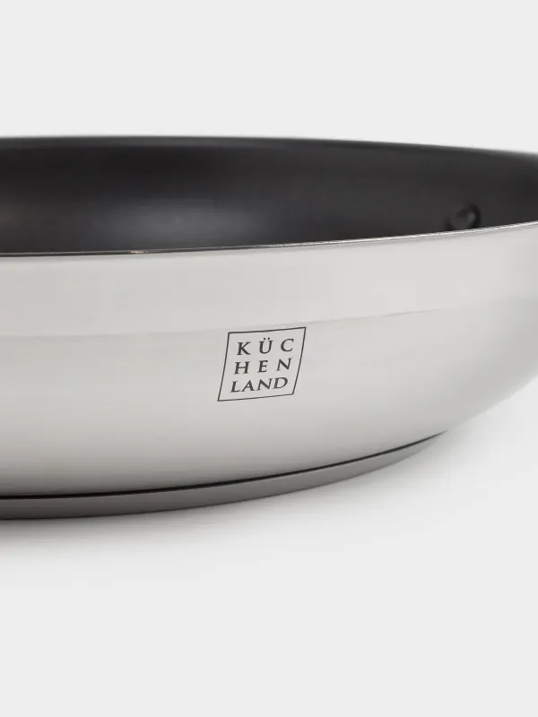 Frying pan, 28 cm, coated, steel, Silver Stone, image-4