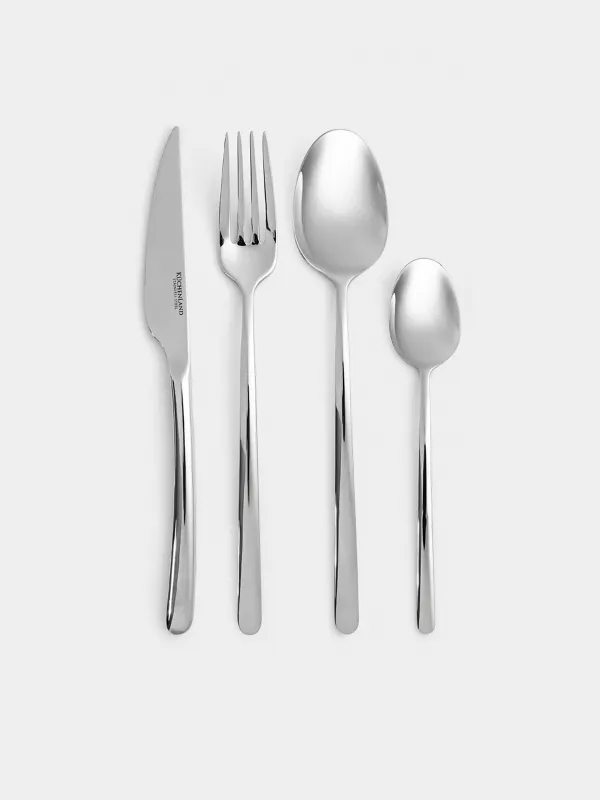 Flatware, 6 pers, 24 pr, steel, Toscana, image-0