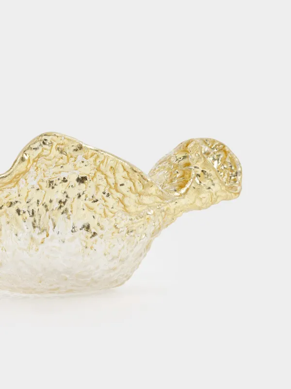 Deep dish, 17x8 cm, glass R, champagne, Wavy edges, Felsen, image-2