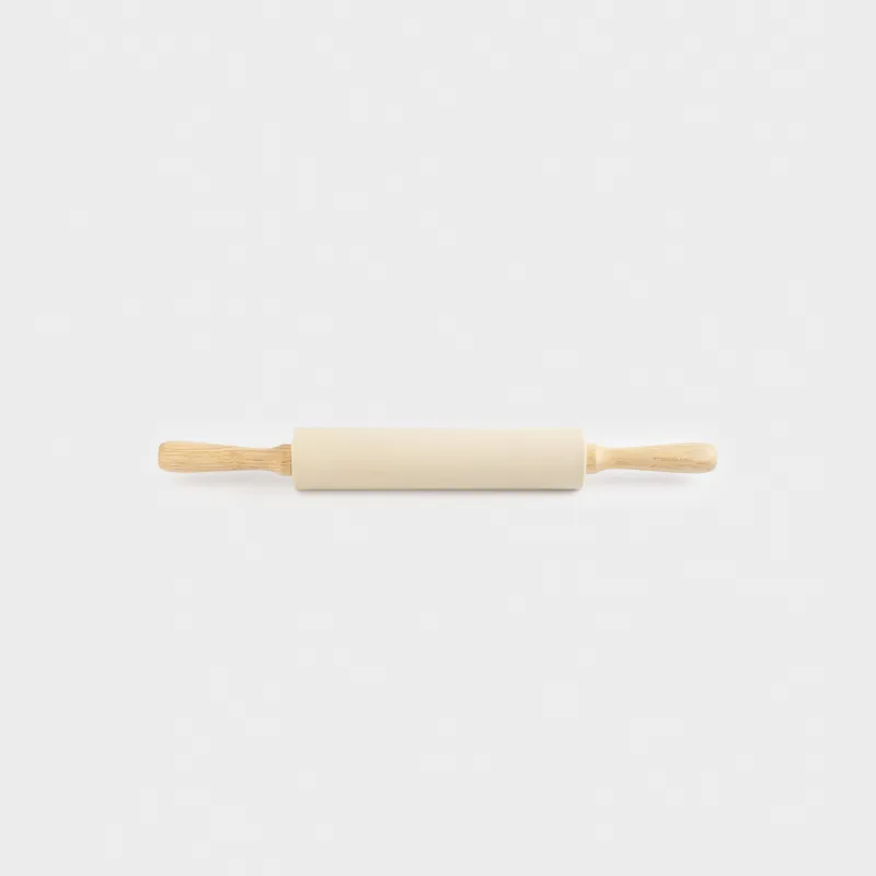Rolling pin, 48 cm, silicone / wood, beige, Bakery