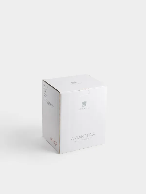 Tea set, 6 pers, 15 pr, porcelain F, Antarctica, image-10