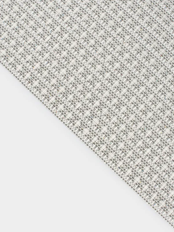 Placemat, 30x45 cm, with sequins, PVC, rectangular, silver, Solid, image-3