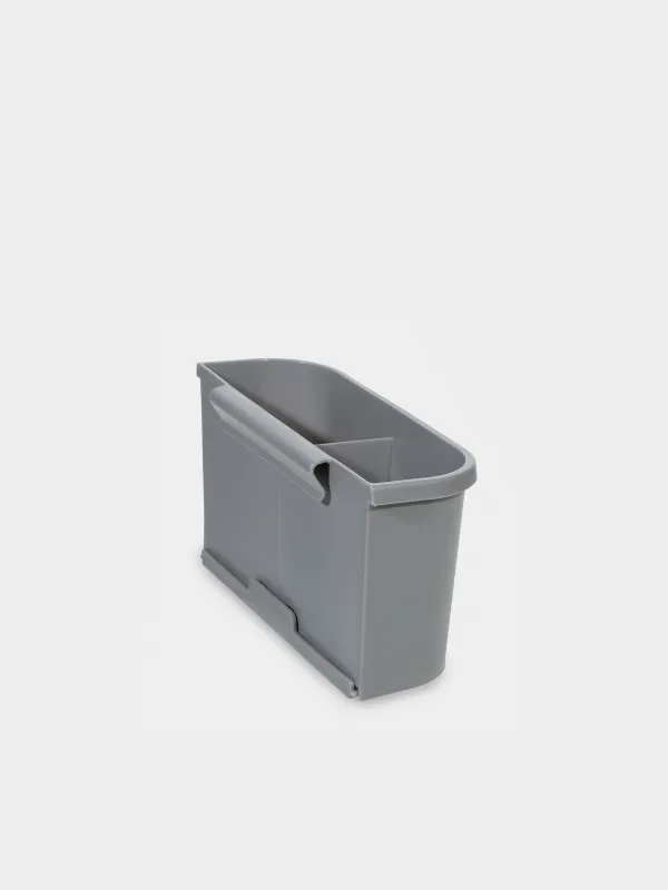 Dish rack, 43x31 cm, with tray, with drain, metal / plastic, light grey, Keepin, image-5