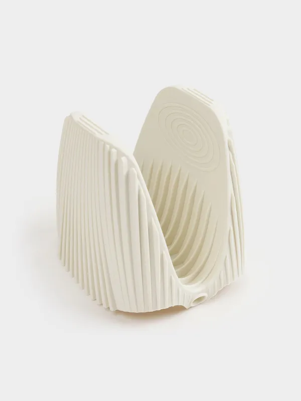Potholder, 10 cm, silicone, beige, Wavelet, image-6