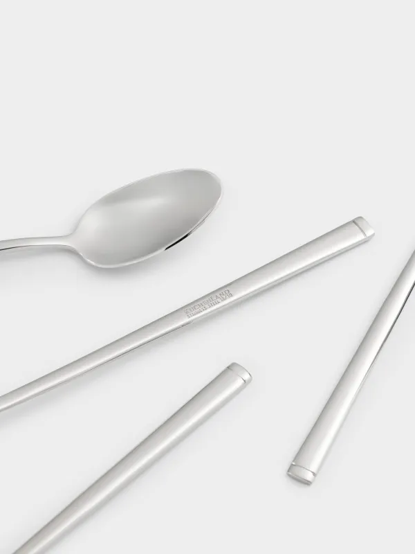 Tea spoon, 6 pcs, with long handle, steel, Madrid, image-3