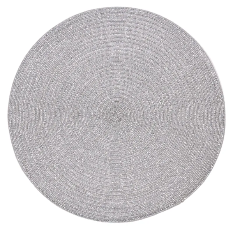 Instrument napkin, 38 cm, polyester, round, silver, Rotary shine