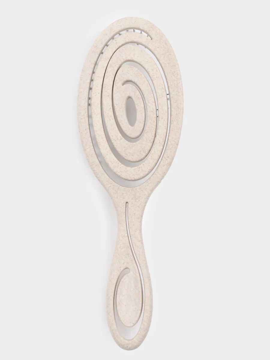 Hair massage comb, 22 cm, vegetable fiber / plastic, beige, Zipo, image-1