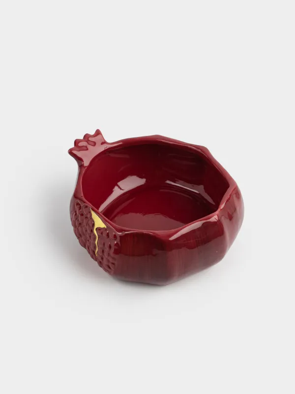 Bowl, 14x6 cm, ceramic, milky burgundy, Pomegranate, Pomegranate, image-3