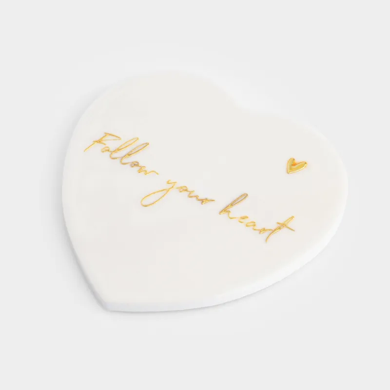 Coaster, 11x11 cm, ceramic / cork, beige, Heart, Scroll, image-1