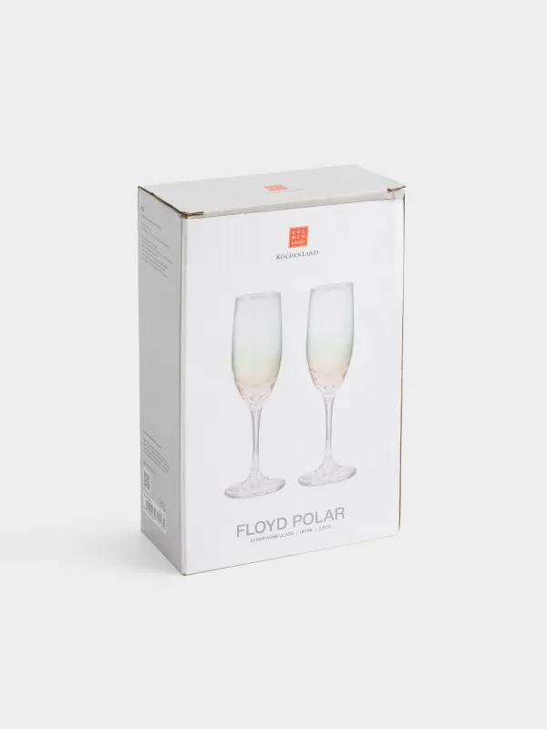 Champagne glass, 180 ml, 2 pcs, glass, mother of pearl, Floyd polar, image-5