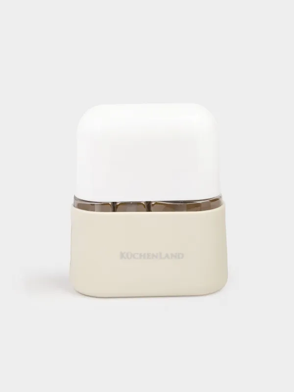 Travel bottle set, 3 pcs, with dispenser, in case, plastic, beige, Travel comfort, image-0