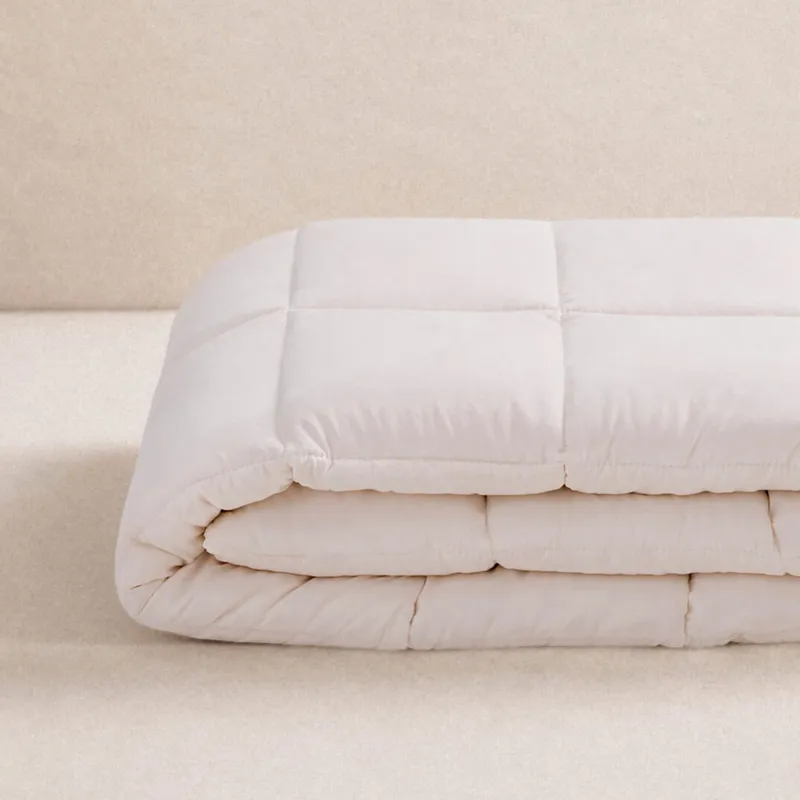 Blanket, 200x220 cm, microfiber / holofiber, beige / milky, Hollow fiber