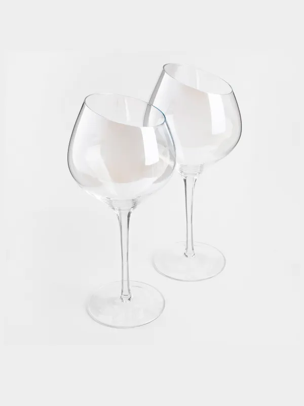 Red wine glass, 560 ml, 2 pcs, glass, mother of pearl, Charm L polar, image-1