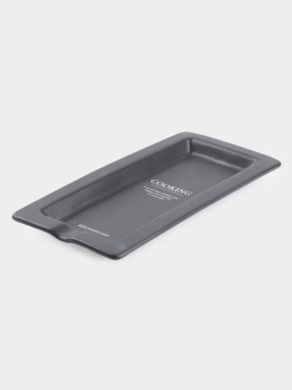 Spoon stand, 24x11, ceramic, rectangular, black, Course, image-2