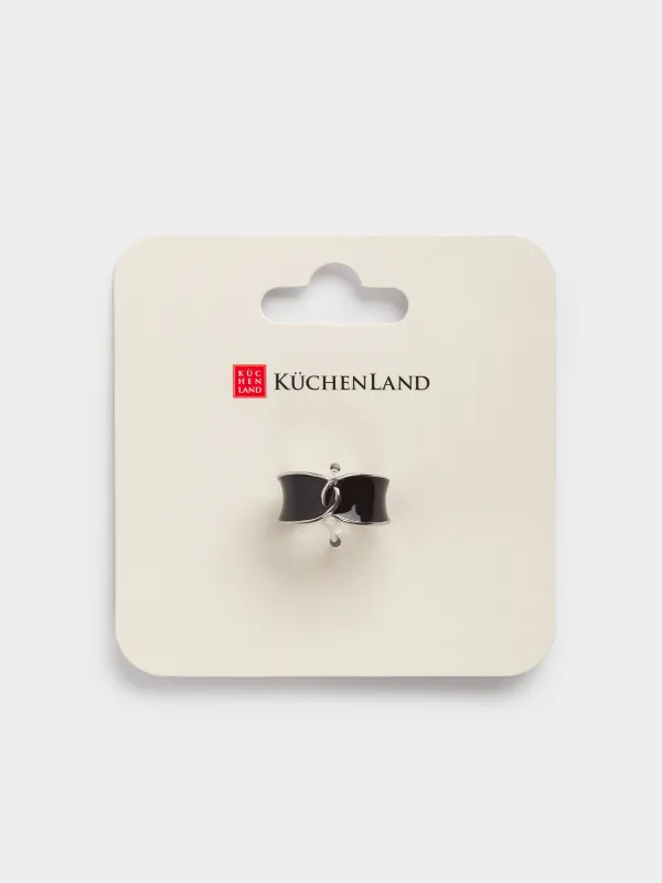 Ring, size S-M, single size, metal / acrylic, golden beige, Jewelry, image-5