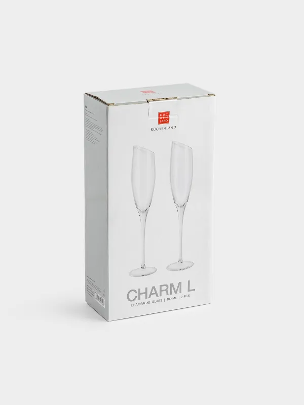 Drinking glass, 180 ml, 2 pcs, glass, Charm L, image-6