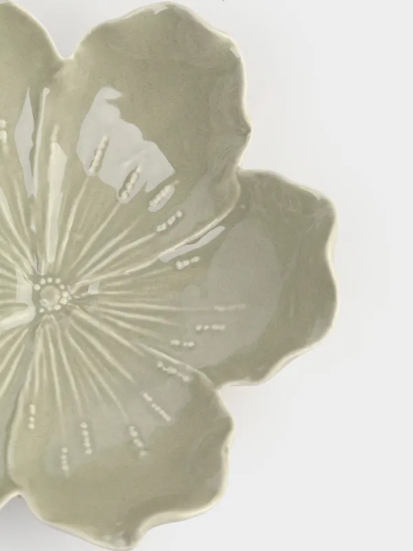 Deep dish, 18x6 cm, porcelain P, Green, Flower, Bloome, image-3