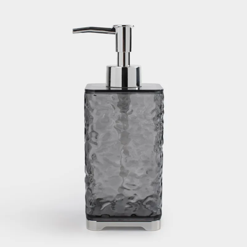 Liquid soap dispenser, 400 ml, plastic, grey, Renaissance clear