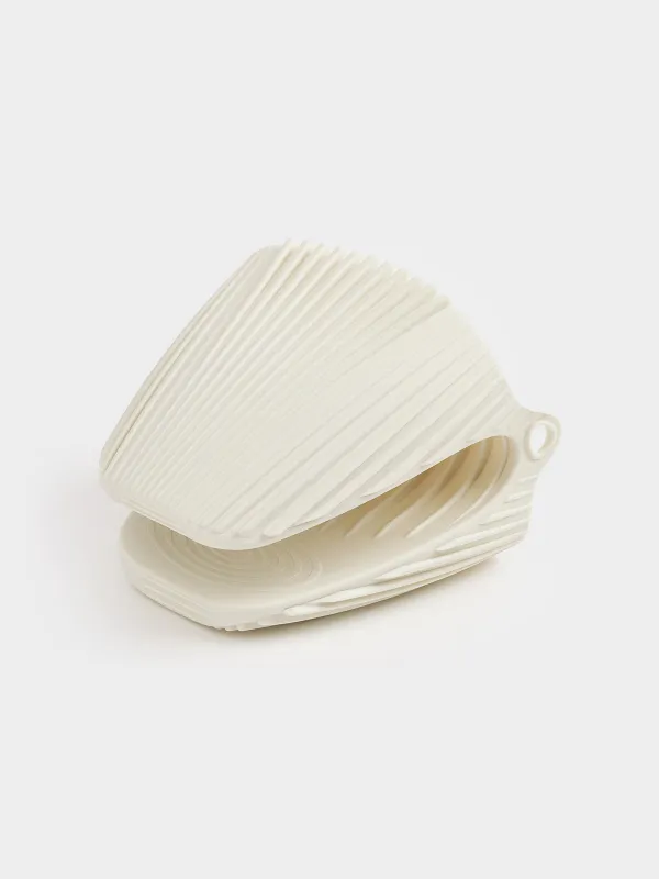 Potholder, 10 cm, silicone, beige, Wavelet, image-2