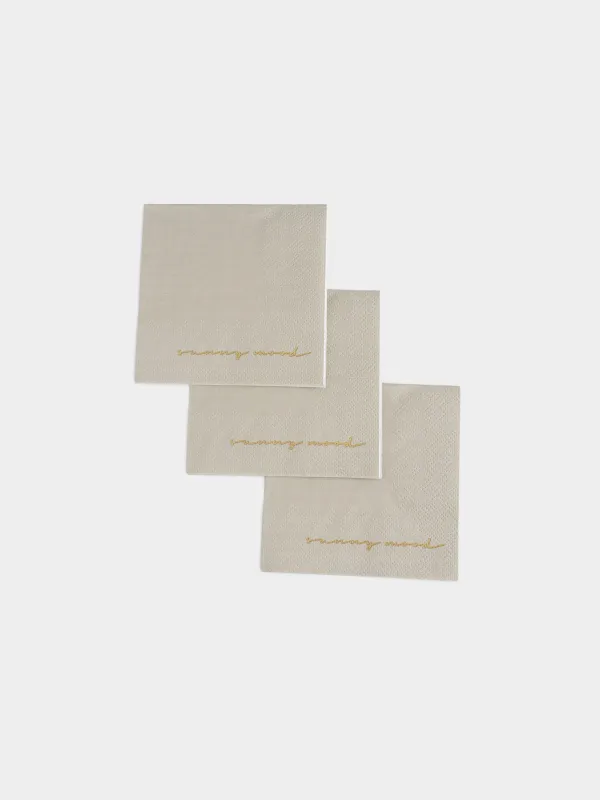 Paper napkins, 21x21 cm, 20 pcs, square, beige, Sunny mood, Scroll, image-2