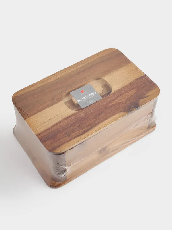 Bread box, 30x20x13 cm, wood, rectangular, Noble tree, image-6