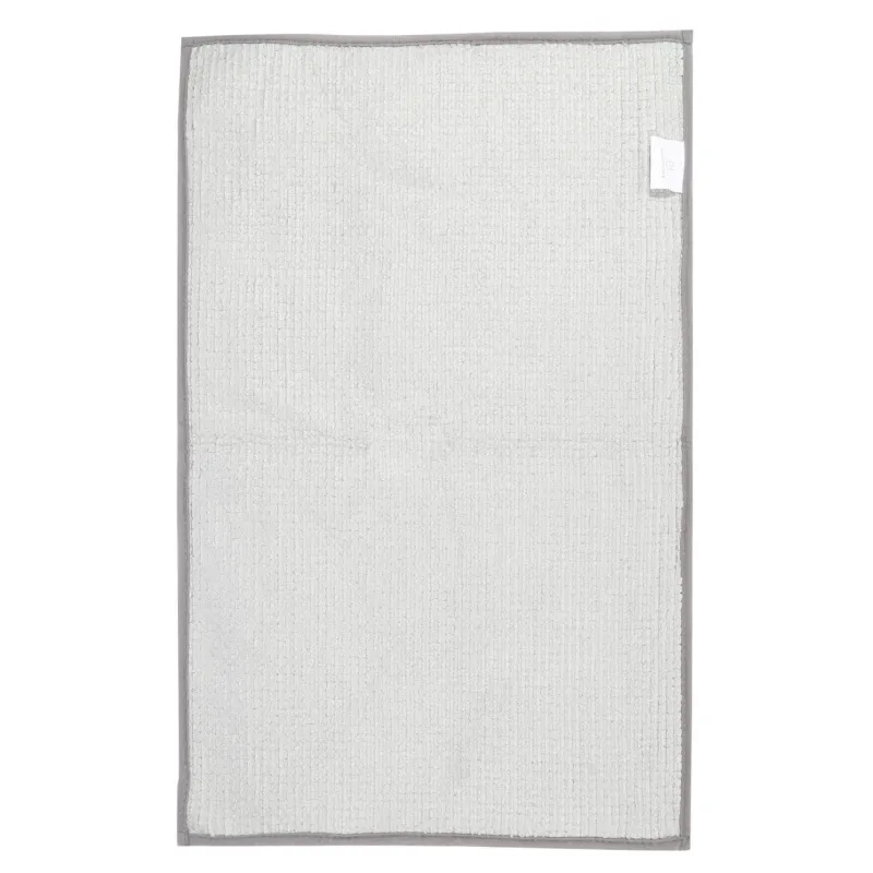 Mat, 50x80 cm, anti-slip, polyester, silver-gray, Fluffy, image-1