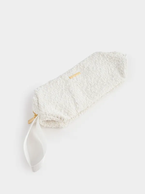 Cosmetic bag, 20x7 cm, with handle, Boucle, milky, Boucle beauty, image-4