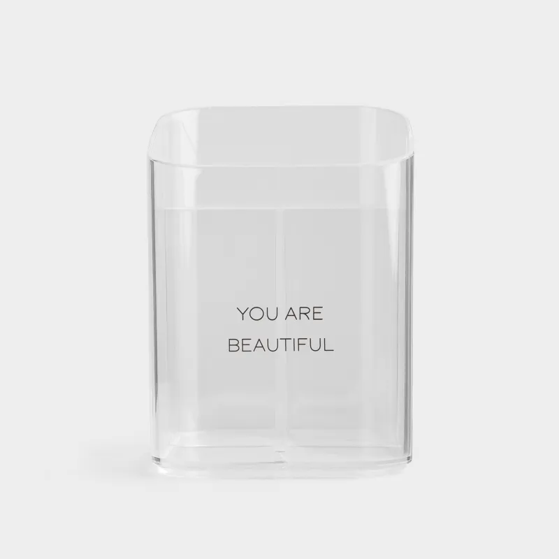 Organizer for cosmetics, 8x11 cm, 3 compartments, plastic, Basic font