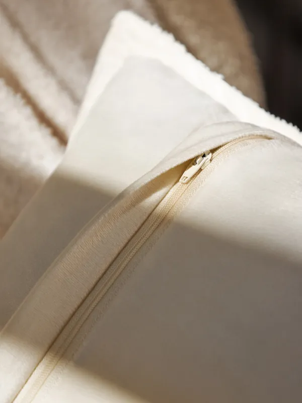 Decorative pillow, 45x45 cm, boucle / corduroy, milk, Boucle, image-4