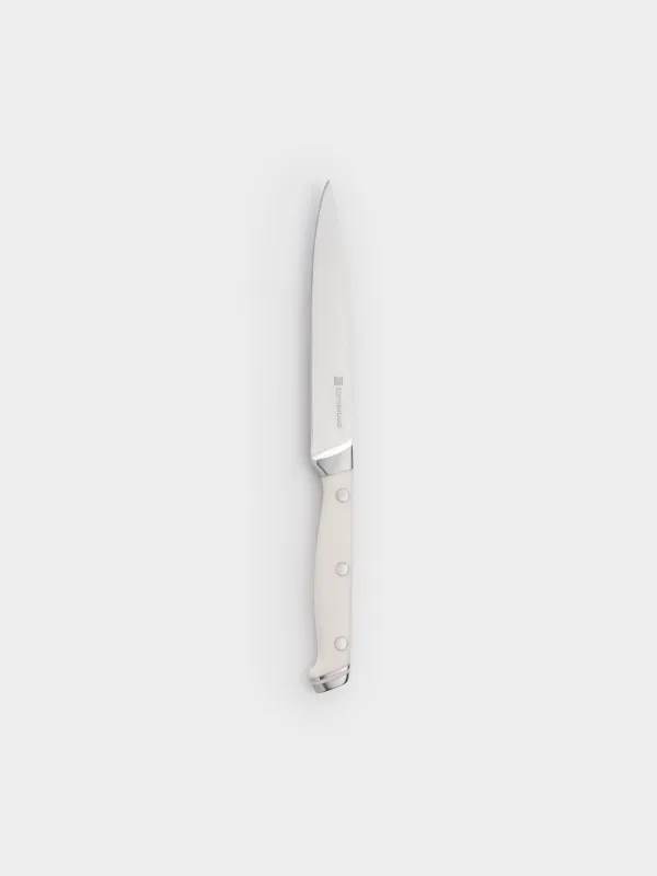 Slicing knife, 13 cm, steel / plastic, white, Solo white, image-0