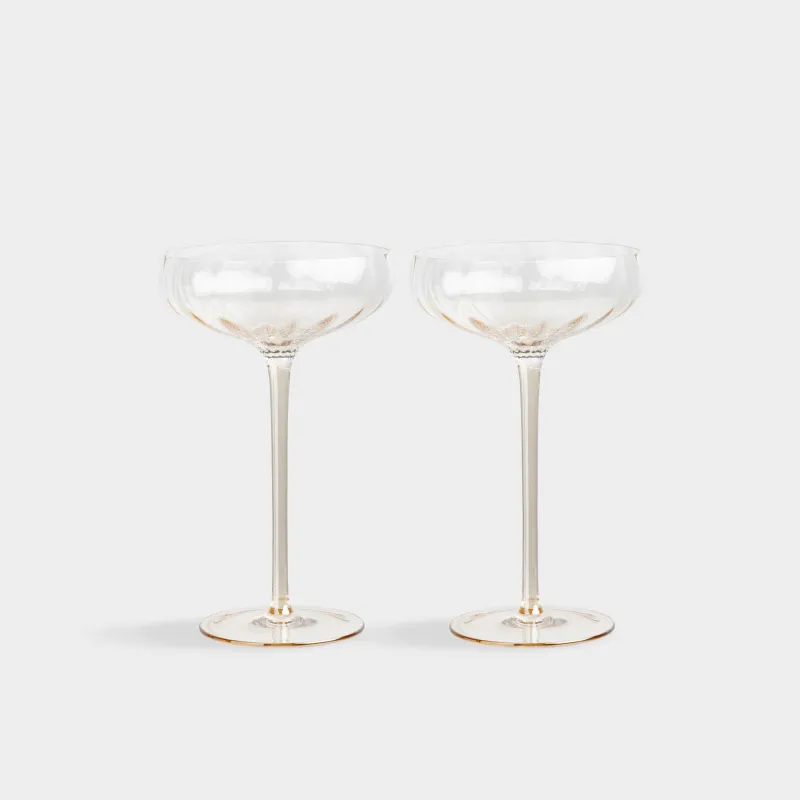 Drinking glass, 220 ml, 2 pcs, glass, beige, Filo R color