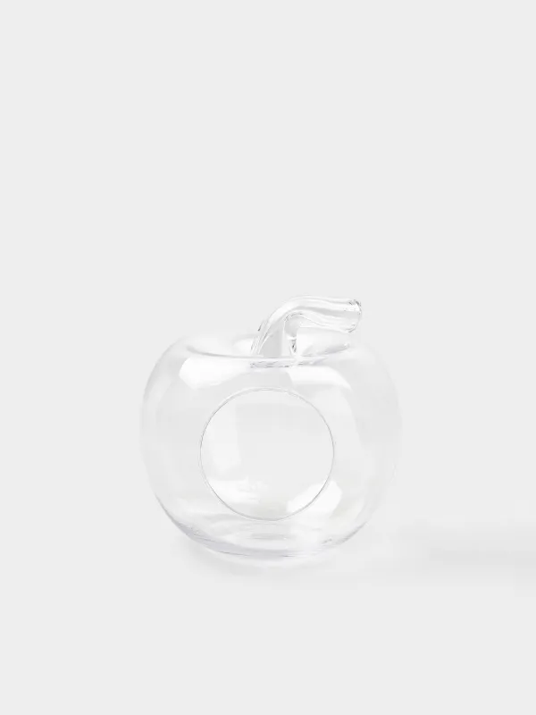 Candy bowl, 21x19 cm, glass, Apple, Clear, image-0