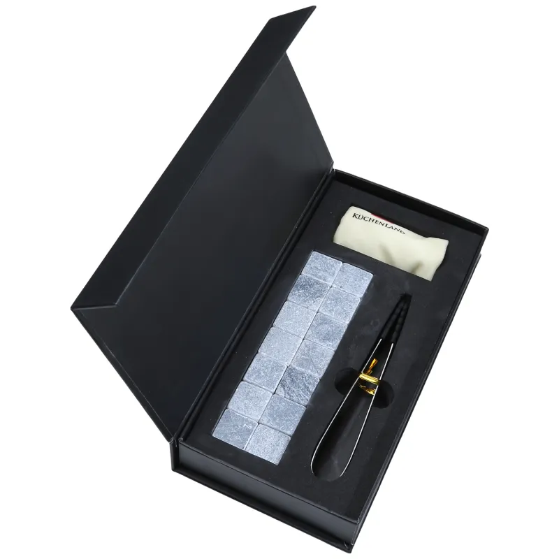 Set of beverage cooling cubes, 16 pr, with tongs, steatite / steel, BAR, image-1
