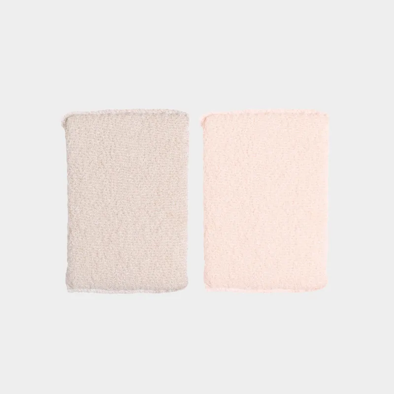 Dish washing sponge, 14x9 cm, 2 pcs, microfiber/foam, beige, Clean