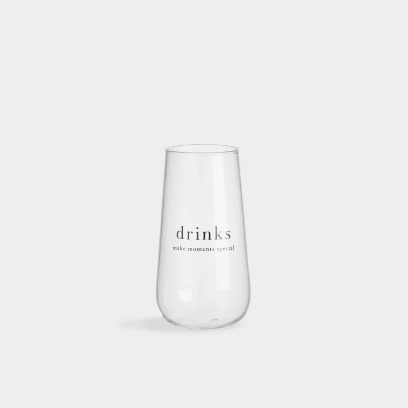 Glass, 15 cm, 500 ml, glass B, Clear font