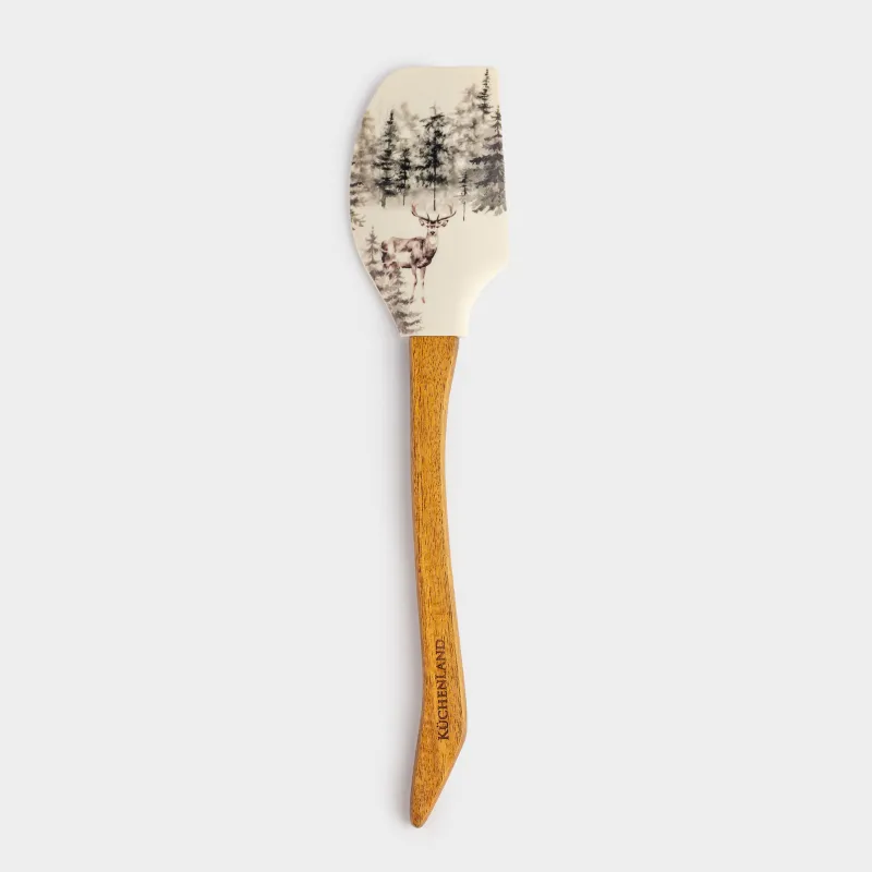 Spatula, 27 cm, silicone / ceramic, milky, Cones and mountain ash, Rowan delice