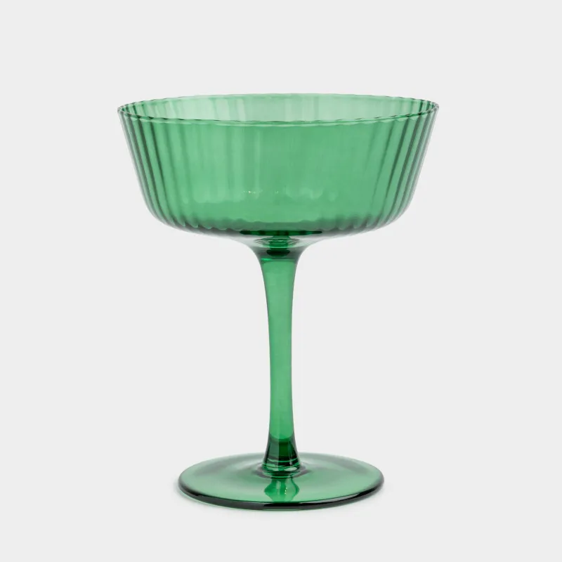 Drinking glass, 230 ml, glass R, green, Ribby color